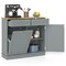 Costway Wooden Kitchen Trash Cabinet Tilt Out Bin Holder w/ Drawer & Storage Shelf Black/White/Coffee/Gray